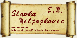 Slavka Miljojković vizit kartica